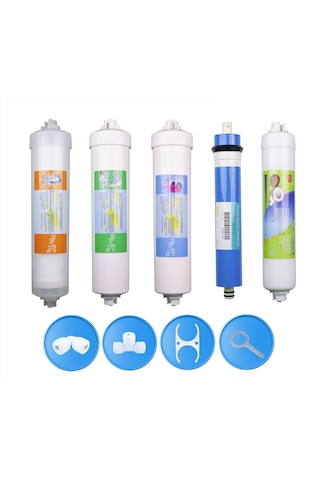 Su Arıtma Cihazı Membranlı İnline 5'li Filtre Set