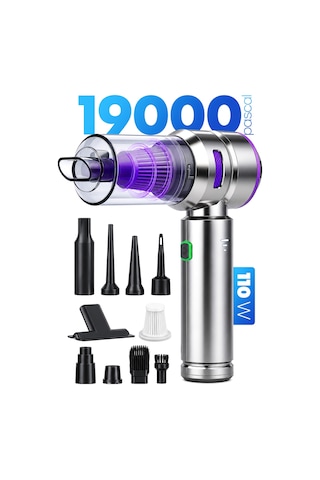 Kablosuz Şarjlı Araç İçi Süpürge 110 W Güçlü Vakum & Üfleme Şişirme Cihazı El Süpürgesi Hl121