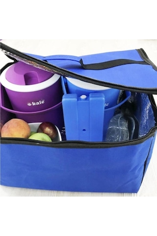 Termos Kamp Çantası Piknik Seyahat Spor Çantası Sıcak Soğuk Serin Tutan Tutucu Outdoor Çanta Mavi