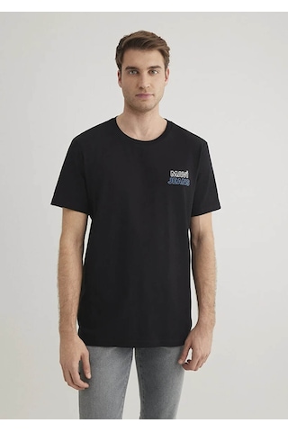 Mavi Jeans Baskılı Siyah Erkek T-shirt M066841-900 Siyah