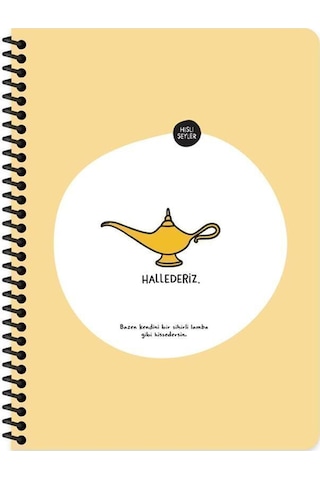 16,5 22,5 80yp.çiz.stickerli Defter - Dinlenmek Istiyorum Sarı