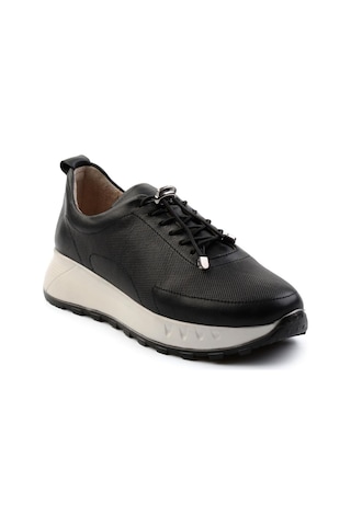 Bambi Siyah Leather Kadın Casual Ayakkabı K01518038603 Siyah