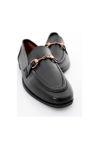 Siyah Deri Loafer 34306-Siyah