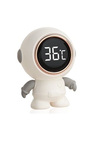 Fortunelane Bebek Banyo Termometresi Uzaylı Fig. - 0-99 C, 3 Renk Led, Ip65 Su Geçirmez, Canlı Sıcaklık İzleme, Dijital Termomet Beyaz