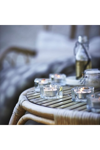 Kokulu Tealight Mum, Açık Bej, 3.5 Saat, Vanilya Acı Kahverengi
