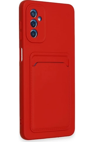 Cosmotex Newface Samsung Galaxy Uyumlu A14 4g Kılıf Kelvin Kartvizitli Silikon - Kırmızı