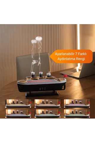 Titanic Gemi Modeli Aromaterapi Hava Nemlendirici