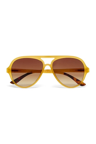 Okkia Alessio Unisex Güneş Gözlüğütransparan Sarı / Lens: Kahverengi Degrade Sarı