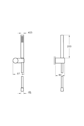 VitrA Origin 1F El Duşu Takımı Krom A45543 Krom