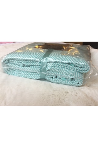 Pike Yazlık Zmrt Yeşil Çift Dolgun Malzeme V Çizgili Desen Pamukl Yeşil