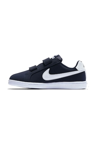 Nike Court Royale Leather Sneaker Hakiki Deri Bantlı Çırtlı Unisex Çocuk Spor Ayakkabı Lacivert Lacivert