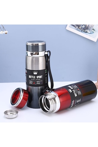 1000ml 316 Paslanmaz Çelik İzoleli Kupa Büyük Kapasiteli Vakum Termos Açık Taşınabilir Araba Yalıtımlı Su Şişesi Altın