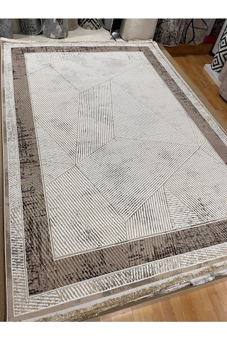 Bertuğ Halı Ada Serisi 015 Salon Oturma Odası Halısı 6m2 200x290 Kahverengi - Krem