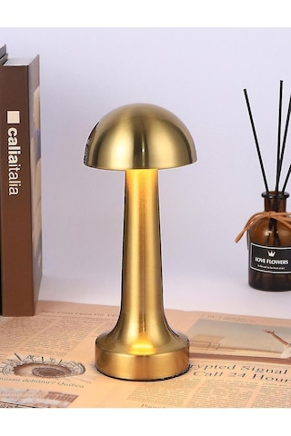 Şarjlı Masa Lambası Dimmerli Dekoratif Abajur Cata Lizbon Gold Dokunmatik Sunum Lambası 3 Renk Modu . 63174232