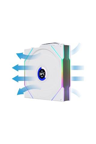 Lian Li Unı Fan Reverse Tl Wıreless Lcd 1x120mm Beyaz Kasa Fanı Azaz0llı0084