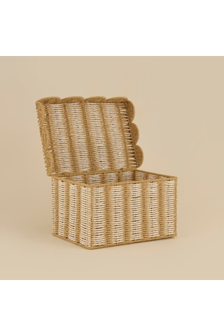 Karaca Home Nelia Kapaklı Organizer Sepet 39x27,5x22 Cm Kahverengi