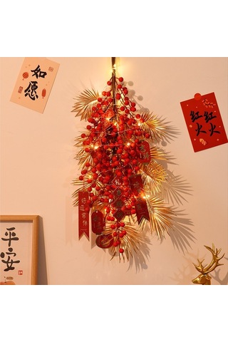 Suofeng Yılbaşı Dekorasyon Seti Led Işıklı Mutluk Kelimesi Gövde Süsü Ev Dekoru Do-ıt-yourself Montaj Malzemeleri