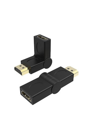Hdmi Uzatma - Hdmi 90 180 270 Derece Dirsek Oynar Başlıklı Dişi Erkek 4k 3d