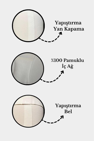 Sensu Kadın Yapıştırma Lazer Kesim Külot - Kts4055 Beyaz Kırmızı