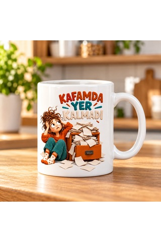 Erdo Ticaret Fikir Kalabalığı Tasarımlı Porselen Kupa - Model 814 Erdotıca