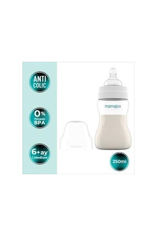 Mamajoo Antikolik Biberon 250 ml & Antikolik Akıtmaz Alıştırma Bardağı 160 ml – Pearl