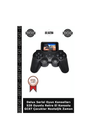 Delux Serisi Oyun Konsolları 520 Oyunlu Retro El Konsolu Gc07 Çocuklar Nostaljik Zaman