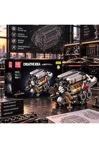 Mould King 10131 BGT W16 Motor Yapım Seti | 952 Parça - güncelleme