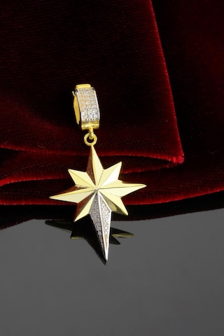 925 Ayar Gümüş Taşlı Yıldız Ajda Bilezik Charm Altın