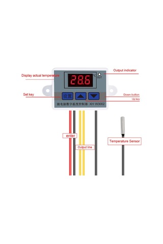 W3002-220v 10a Dijital Termostat Kuluçka Makinalarına Uygun Hassas Lisinya