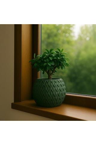 Yeşil Modern Tasarım Dekoratif Saksı