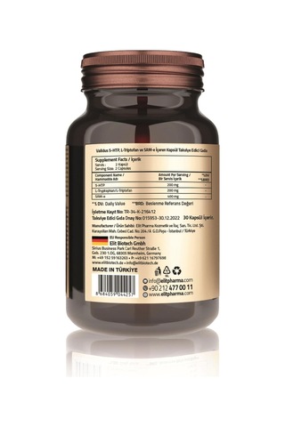 Validus Extra Smile 5htp 200 Mg + L-tryptophan 200 Mg + Sam 400 M