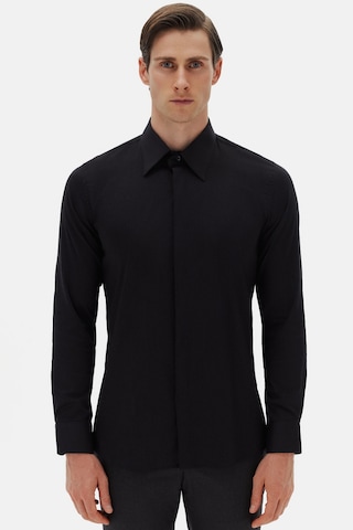 Twn Slim Fit Siyah Düz Gömlek 5ef02ee44343m Çok Renkli