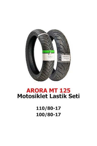 Arora Mt 125 Dubleks Lastik Seti, 110/80-17 Tl Ve 100/80-17 Tl