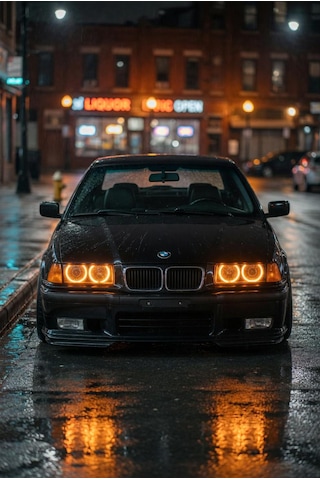 Bmw E36 Led Angel Halka Seti Amber Turuncu Far İçi Halka Takımı Premium Görünüm