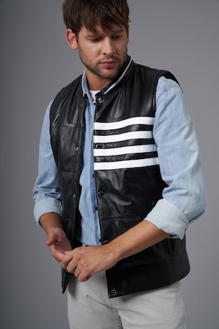 Papi Siyah Deri Yelek 118516 001