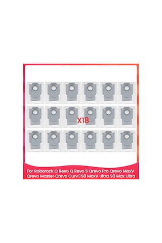 Crackedice Roborock Q Revo,q Revo S,qrevo Pro, Qrevo Maxv İçin 18 Adet Toz Torbası