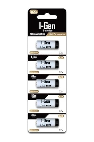 I-gen 23a Pil 5'li Paket 12v Mn21 A23 / 23a / V23ga / Lrv08 / 8lr932