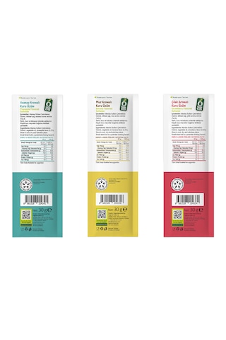 Aromalı Üzüm Seti 18x30g Ananas, Muz Ve Çilek Aromalı 530 G