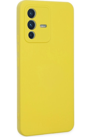 Gld-spt- Newface Vivo V23 5g Kılıf Nano İçi Kadife Silikon - Sarı