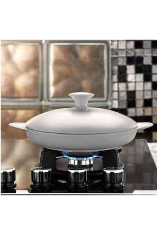 Kütahya Porselen Porflame Porselen 25 CM Kapaklı Tava