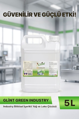 Glint Green Industry Bitkisel İçerikli Endüstriyel Yağ ve Kir Temizleyici 5 L Glint Green Industry Bitkisel İçerikli Endüstriyel Yağ ve Kir Temizleyici 5 L