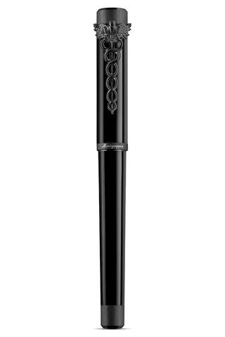 Montegrappa Zero Caduceus Ultra Black Dolma Kalem - M Uç Iszec3ıc Siyah