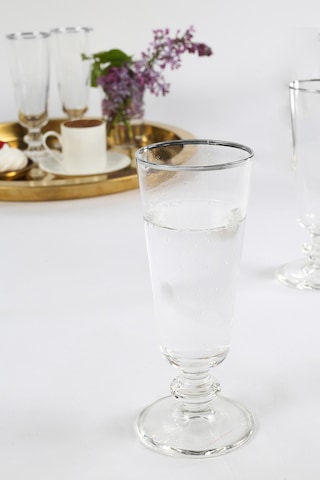 Pure Platin İthal 4'lü Kahve Yanı Bardağı Seti 180 Cc renkli