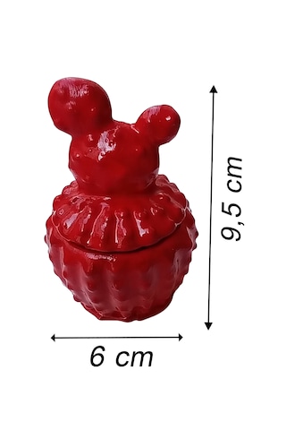 Kaktüs Model Baharatlık - Sunumluk Kırmızı