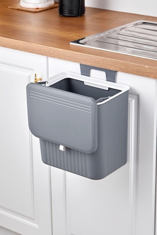 12 Litre Fonksiyonel Kapaklı Banyo Ve Mutfak Tezgahüstü Çöp Beyaz