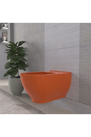 Lucco Garcia 53 CM Kanalsız Asma Klozet Turuncu