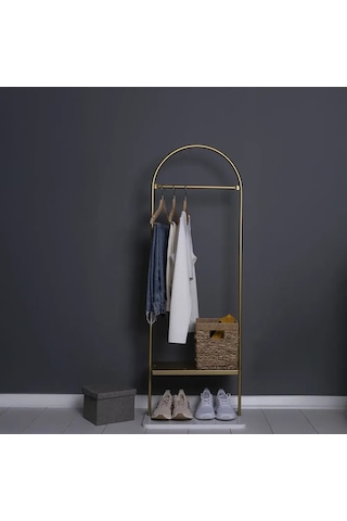 Afrodit Metal Ayaklı Askılık Gold