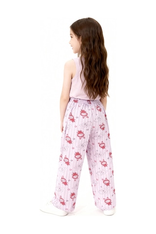 Kız Çocuk Pijama Altı Beli Lastikli Tavşan Baskılı Lila