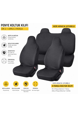 Oto Servis Kılıfı Penye Kılıf Siyah Universal Ön Ve Arka Koltuk Kılıfı Penye Universal Oto Servis Kılıfı Penye Kılıf Siyah Universal Ön Ve Arka Koltuk Kılıfı Penye Universal