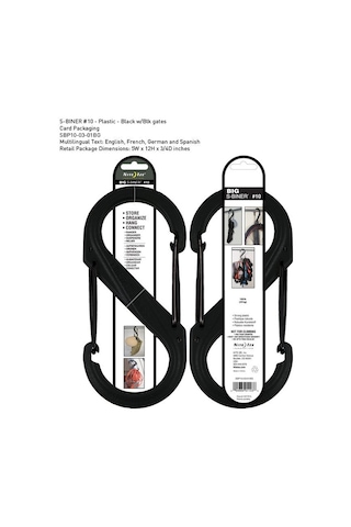Nite-Ize S-Binner Plastik Size 10 Blk/Blk  Gate Çok Renkli
